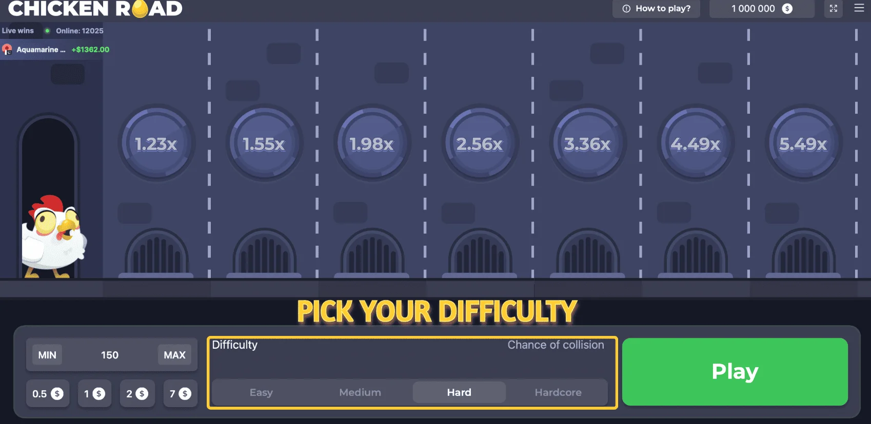 Stel het moeilijkheidsniveau in